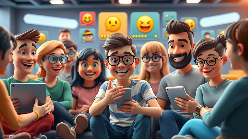 enthusiastic online community chatting in Discord, digital lounge for community focused social media platforms