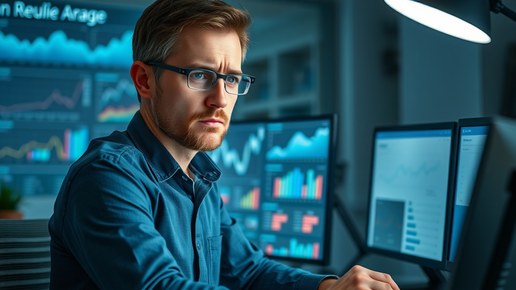 analyst reviewing social media marketing strategy analytics dashboard for improvement