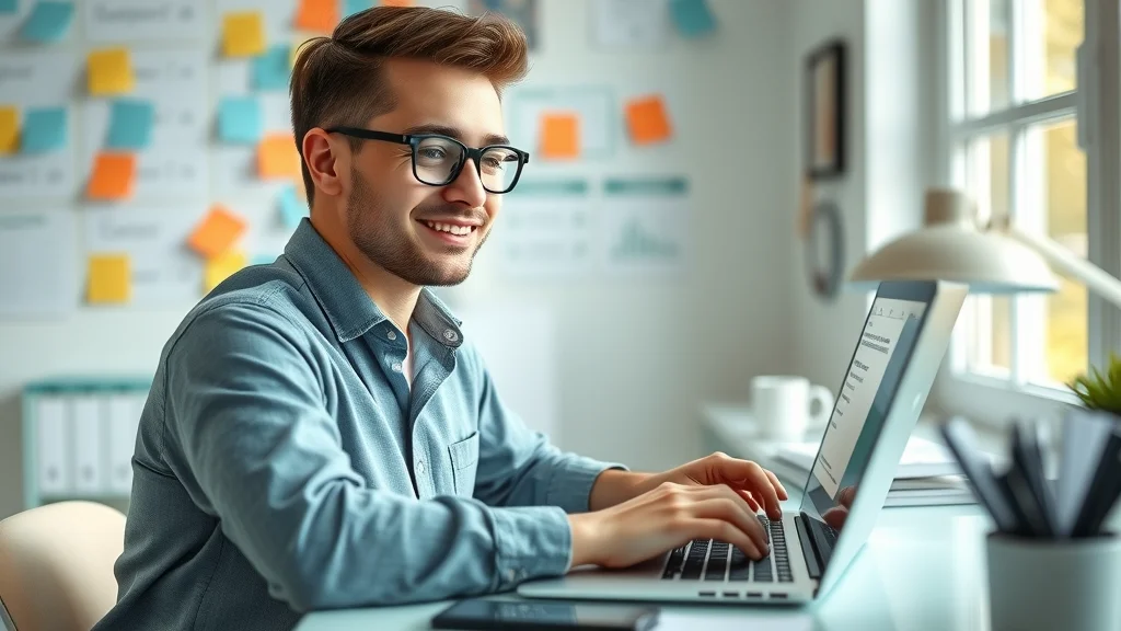 Young entrepreneur building an email list using automation growth hacks