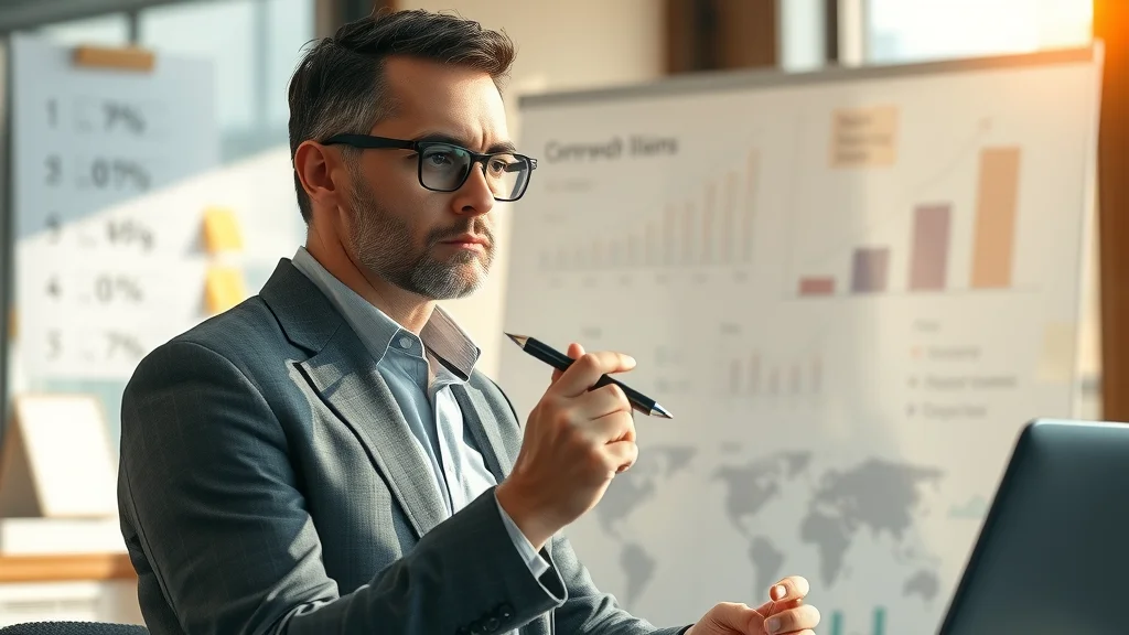 Business strategist contemplating sustainable entrepreneurship growth hacking strategy in modern office