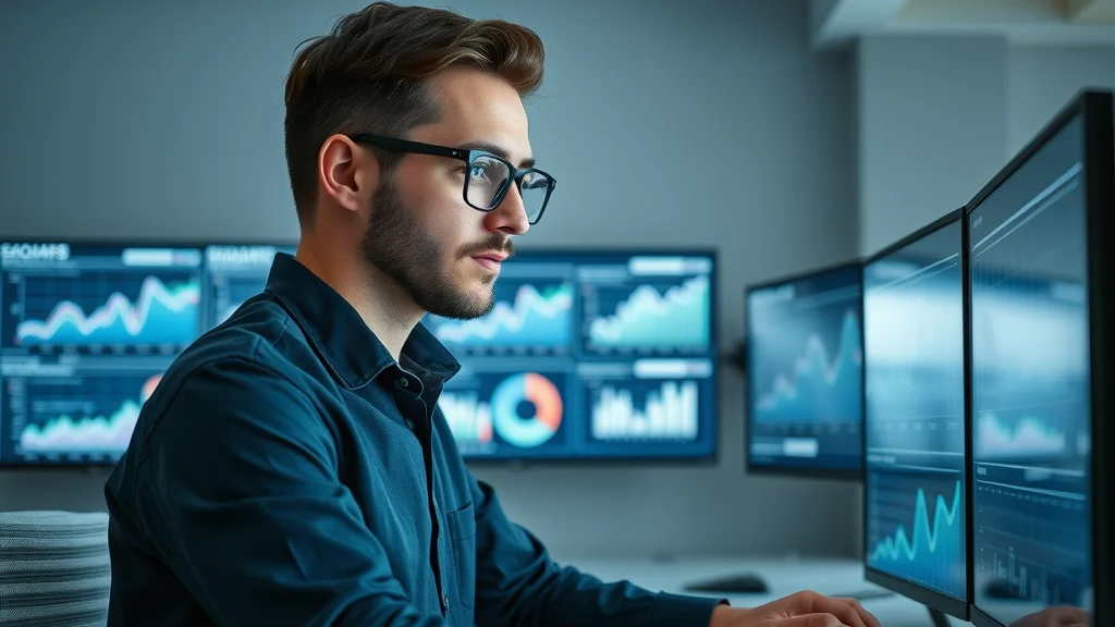 Startup founder analyzing growth data on dashboard to find growth hacking opportunities